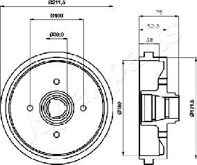 Japanparts TA-0901 - Tamburo freno www.autoricambit.com