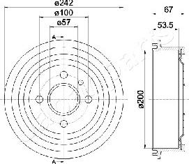 Japanparts TA-0402 - Tamburo freno www.autoricambit.com