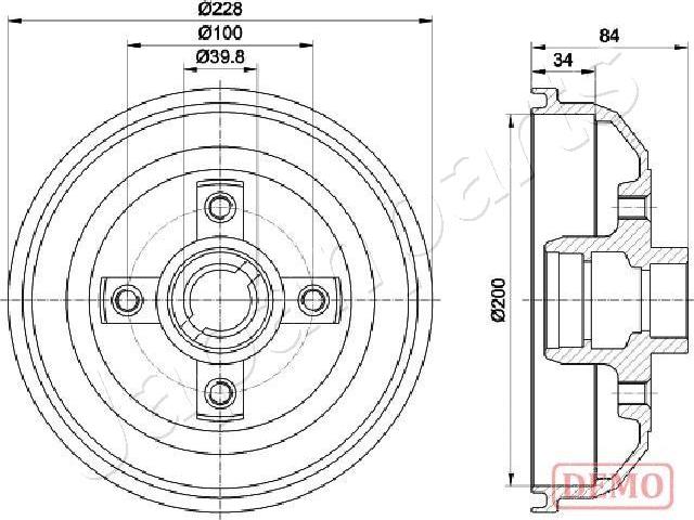 Japanparts TA-0407C - Tamburo freno www.autoricambit.com