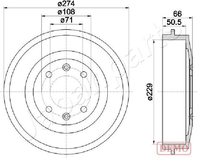 Japanparts TA-0600C - Tamburo freno www.autoricambit.com