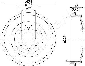 Japanparts TA-0600 - Tamburo freno www.autoricambit.com