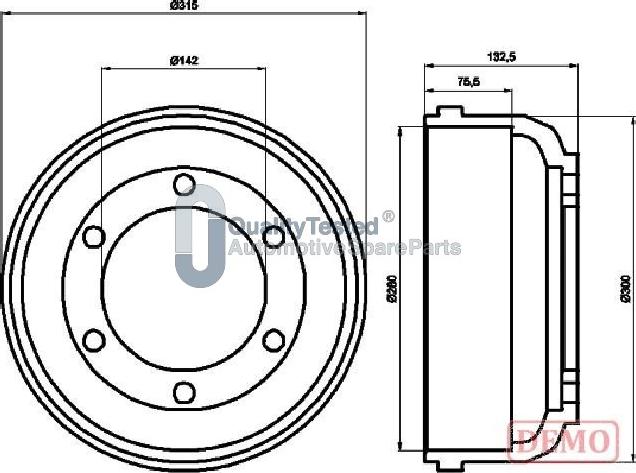 Japanparts TA0317JM - Tamburo freno www.autoricambit.com