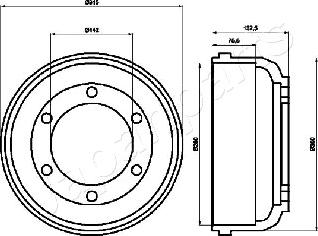 Japanparts TA-0317 - Tamburo freno www.autoricambit.com