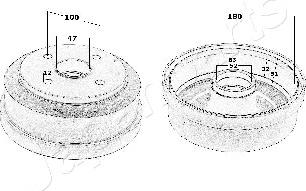 Japanparts TA-814 - Tamburo freno www.autoricambit.com