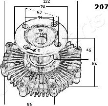 Japanparts VC-207 - Giunto di collegamento, Ventilatore radiatore www.autoricambit.com