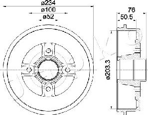 Japko 560704 - Tamburo freno www.autoricambit.com