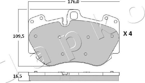 Japko 500919 - Kit pastiglie freno, Freno a disco www.autoricambit.com