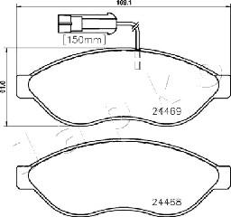 Japko 500655 - Kit pastiglie freno, Freno a disco www.autoricambit.com