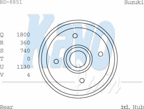 Kavo Parts BD-8851 - Tamburo freno www.autoricambit.com