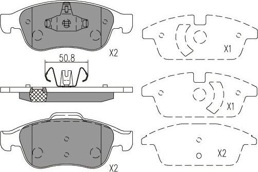 Kavo Parts BP-6639 - Kit pastiglie freno, Freno a disco www.autoricambit.com