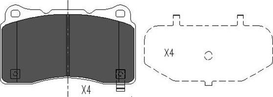 Kavo Parts BP-8025 - Kit pastiglie freno, Freno a disco www.autoricambit.com