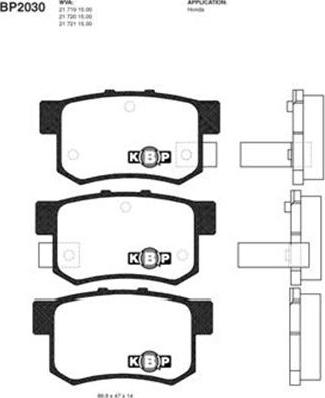 Kavo Parts BP-2030 - Kit pastiglie freno, Freno a disco www.autoricambit.com