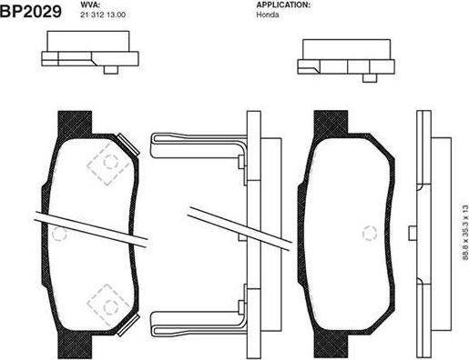 Kavo Parts BP-2029 - Kit pastiglie freno, Freno a disco www.autoricambit.com