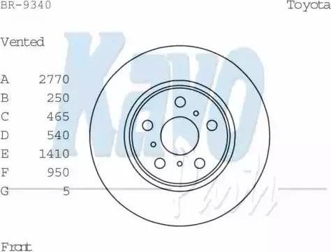 Kavo Parts BR-9340 - Discofreno www.autoricambit.com