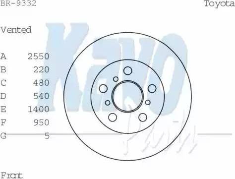 Kavo Parts BR-9332 - Discofreno www.autoricambit.com