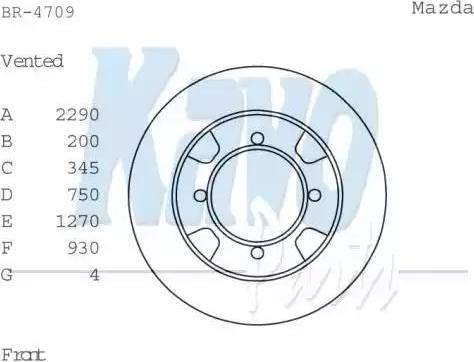 Kavo Parts BR-4709 - Discofreno www.autoricambit.com