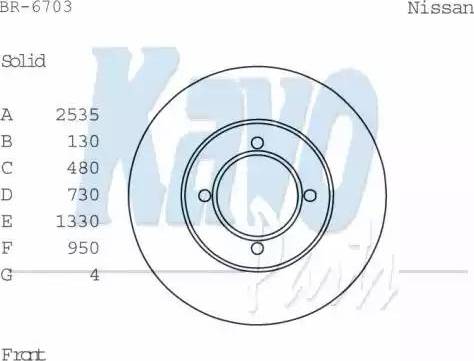 Kavo Parts BR-6703 - Discofreno www.autoricambit.com