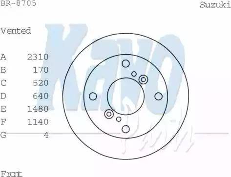 Kavo Parts BR-8705 - Discofreno www.autoricambit.com