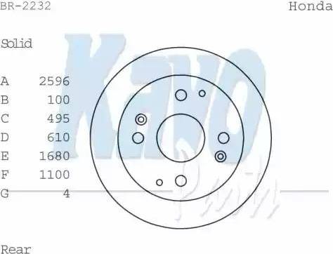 Kavo Parts BR-2232 - Discofreno www.autoricambit.com