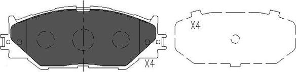 Kavo Parts KBP-9094 - Kit pastiglie freno, Freno a disco www.autoricambit.com