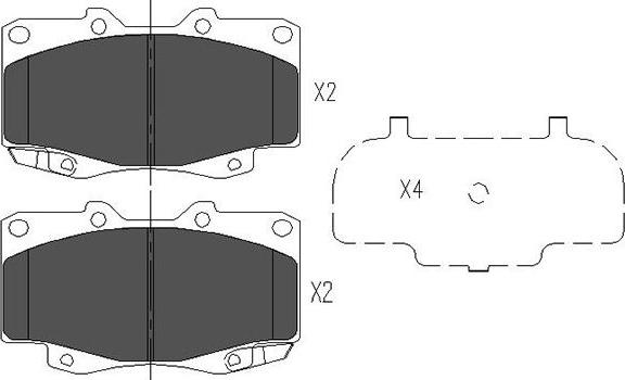 Kavo Parts KBP-9096 - Kit pastiglie freno, Freno a disco www.autoricambit.com