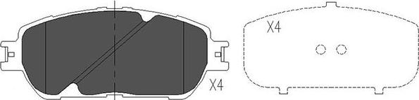 Kavo Parts KBP-9090 - Kit pastiglie freno, Freno a disco www.autoricambit.com