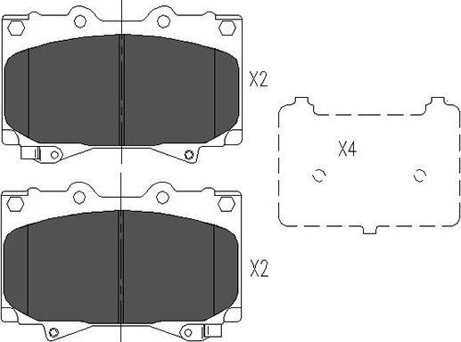 Kavo Parts KBP-9049 - Kit pastiglie freno, Freno a disco www.autoricambit.com