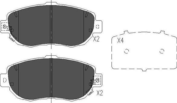 Kavo Parts KBP-9044 - Kit pastiglie freno, Freno a disco www.autoricambit.com