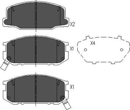 Kavo Parts KBP-9041 - Kit pastiglie freno, Freno a disco www.autoricambit.com