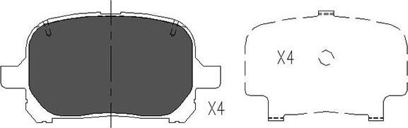 Kavo Parts KBP-9051 - Kit pastiglie freno, Freno a disco www.autoricambit.com