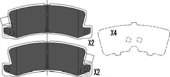 Kavo Parts KBP-9058 - Kit pastiglie freno, Freno a disco www.autoricambit.com