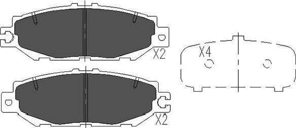 Kavo Parts KBP-9064 - Kit pastiglie freno, Freno a disco www.autoricambit.com