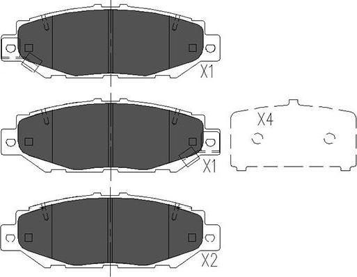 Kavo Parts KBP-9062 - Kit pastiglie freno, Freno a disco www.autoricambit.com