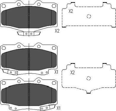 Kavo Parts KBP-9004 - Kit pastiglie freno, Freno a disco www.autoricambit.com