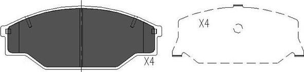 Kavo Parts KBP-9001 - Kit pastiglie freno, Freno a disco www.autoricambit.com