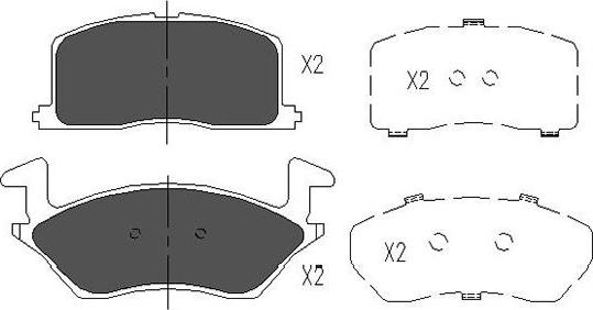 Kavo Parts KBP-9003 - Kit pastiglie freno, Freno a disco www.autoricambit.com