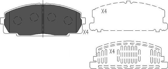 Kavo Parts KBP-9002 - Kit pastiglie freno, Freno a disco www.autoricambit.com