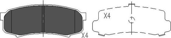 Kavo Parts KBP-9007 - Kit pastiglie freno, Freno a disco www.autoricambit.com