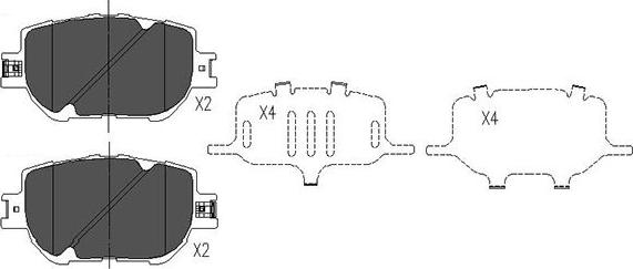 Kavo Parts KBP-9015 - Kit pastiglie freno, Freno a disco www.autoricambit.com