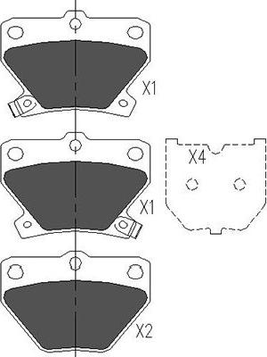 Kavo Parts KBP-9013 - Kit pastiglie freno, Freno a disco www.autoricambit.com