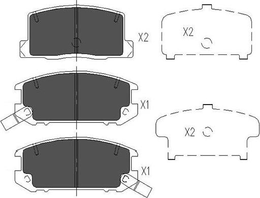 Kavo Parts KBP-9082 - Kit pastiglie freno, Freno a disco www.autoricambit.com