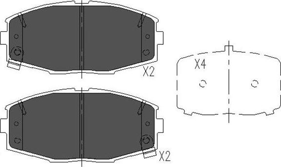 Kavo Parts KBP-9034 - Kit pastiglie freno, Freno a disco www.autoricambit.com