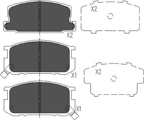 Kavo Parts KBP-9035 - Kit pastiglie freno, Freno a disco www.autoricambit.com