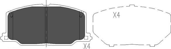 Kavo Parts KBP-9036 - Kit pastiglie freno, Freno a disco www.autoricambit.com