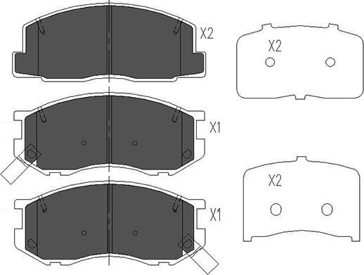 Kavo Parts KBP-9033 - Kit pastiglie freno, Freno a disco www.autoricambit.com