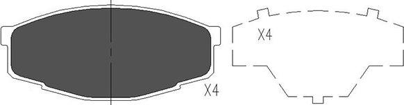 Kavo Parts KBP-9032 - Kit pastiglie freno, Freno a disco www.autoricambit.com