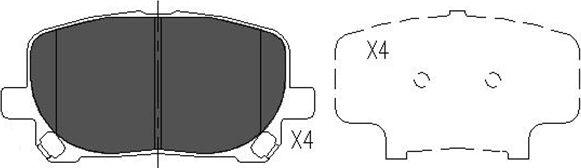 Kavo Parts KBP-9021 - Kit pastiglie freno, Freno a disco www.autoricambit.com