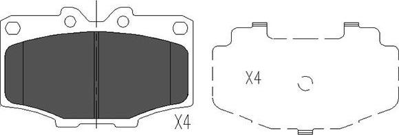 Kavo Parts KBP-9028 - Kit pastiglie freno, Freno a disco www.autoricambit.com