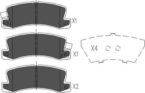 Kavo Parts KBP-9022 - Kit pastiglie freno, Freno a disco www.autoricambit.com