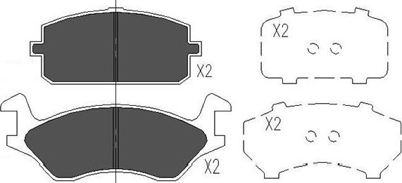 Kavo Parts KBP-9074 - Kit pastiglie freno, Freno a disco www.autoricambit.com